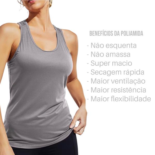 Imagem de Conjunto Camiseta REGATA MALHA FRIA POLIAMIDA + Calça Legging Leg BÁSICA COLORIDA Fitness 587