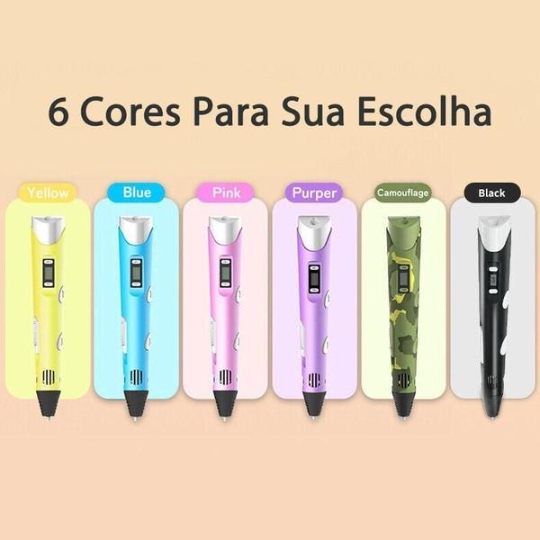 Conjunto Canetas 3D Caneta Impressão 12 Cores Pla Filamento - Shopbr Imagem de Conjunto Canetas 3D Caneta Impressão 12 Cores Pla Filamento