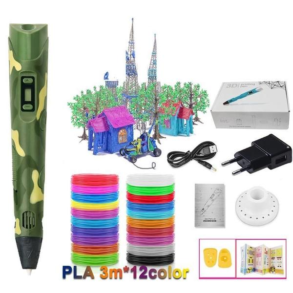 Conjunto Canetas 3D Caneta Impressão 12 Cores Pla Filamento - Shopbr Imagem de Conjunto Canetas 3D Caneta Impressão 12 Cores Pla Filamento