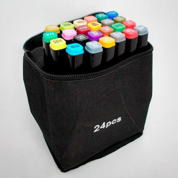 Conjunto Canetinhas 24 Unidades Linha Profissional Pintura - Bellator Imagem de Conjunto Canetinhas 24 Unidades Linha Profissional Pintura