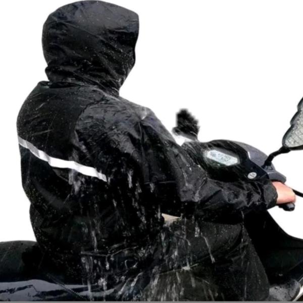 Conjunto Capa Chuva Moto Emborrachada Impermeável Motoboy Refletivo Bolsa - TIME