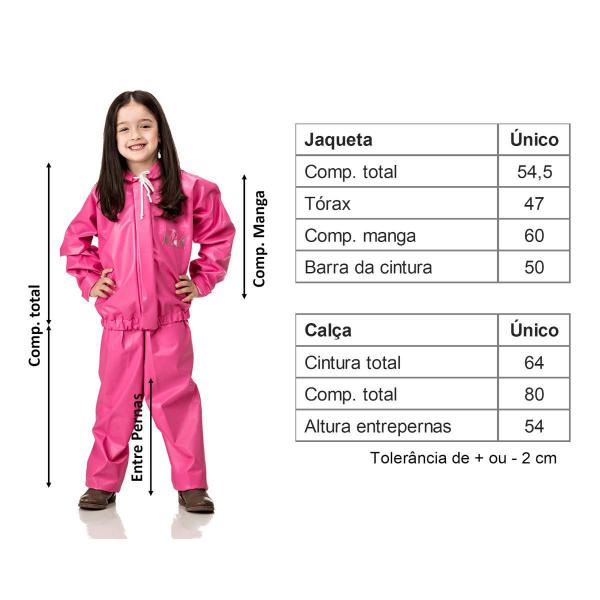 Imagem de Conjunto Capa de Chuva Moto PVC Infantil com Gola Pantaneiro