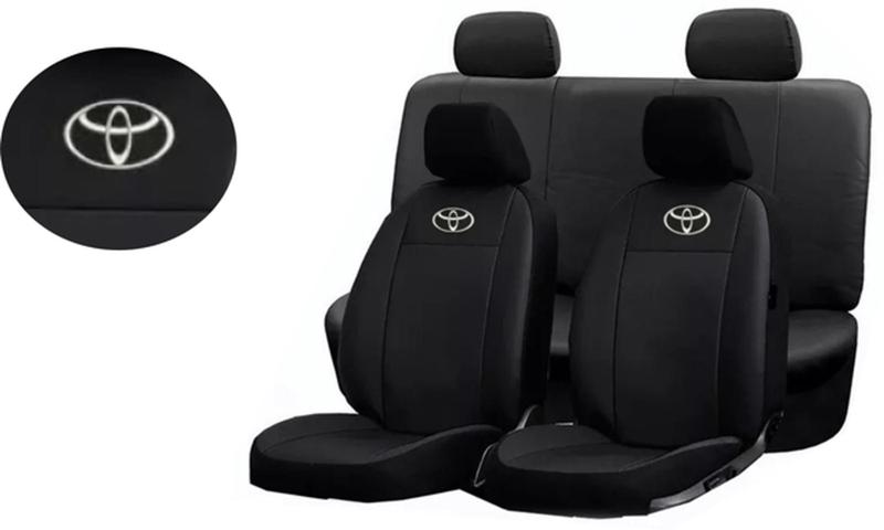 Imagem de Conjunto Capas de Couro Toyota Corolla 2020 + Capa de Volante + Chaveiro Toyota