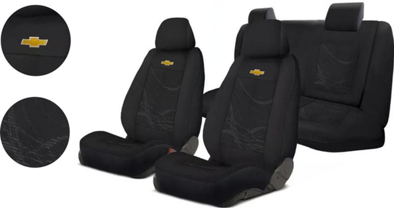 Imagem de Conjunto Capas Tecido Elegantes Cruze 2013+2020 + Volante + Chaveiro GM