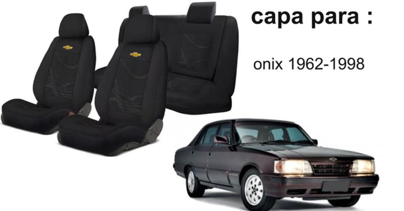 Imagem de Conjunto Capas Tecido Elegantes Opala 1968 a 1992 + Volante + Chaveiro GM