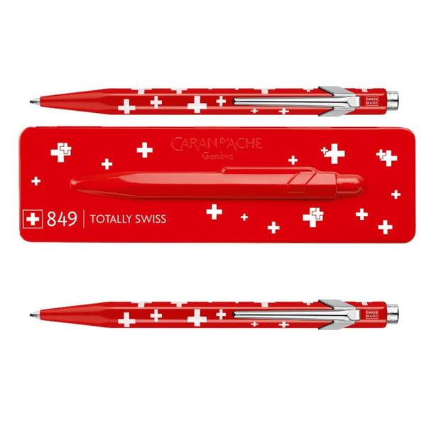 Imagem de Conjunto Caran d'Ache Caneta Totally Swiss (com estojo) + Lapiseira Swiss Flag (sem estojo)