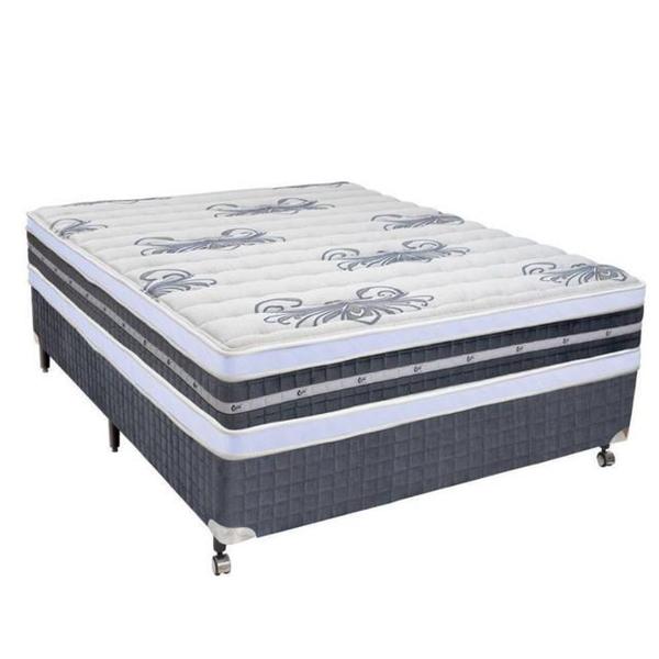 Imagem de Conjunto Castor Cama Box Casal + Colchão Silver Star Tecnopedic Dupla Face 138x188x74 - Maior durabilidade - Resistencia -Alto Padrão 