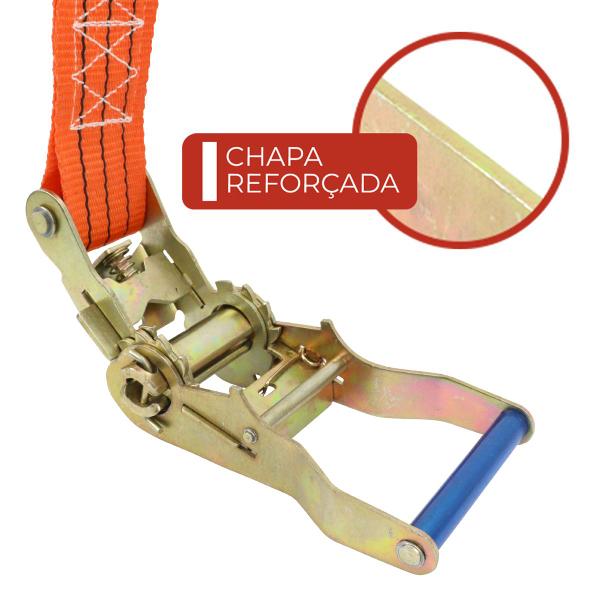 Conjunto Catraca Nacional 3 Ton + Cinta 9 Metros Gancho J - BRAVUS Imagem de Conjunto Catraca Nacional 3 Ton + Cinta 9 Metros Gancho J