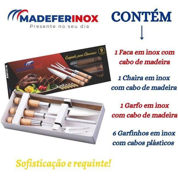 Imagem de Conjunto Churrasco 9 Pcs - Madefer