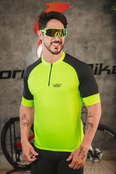 Imagem de Conjunto Ciclismo Masculino Fresh Calça Forro Gel Bike Pedal