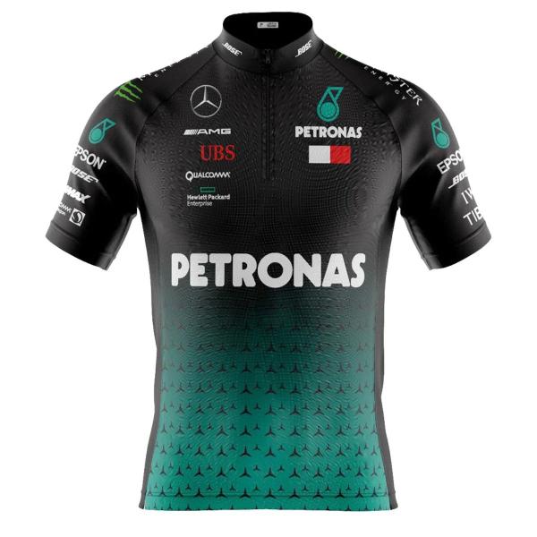 Imagem de Conjunto Ciclismo Petronas Camisa Manga Curta Bermuda com Forro Gel