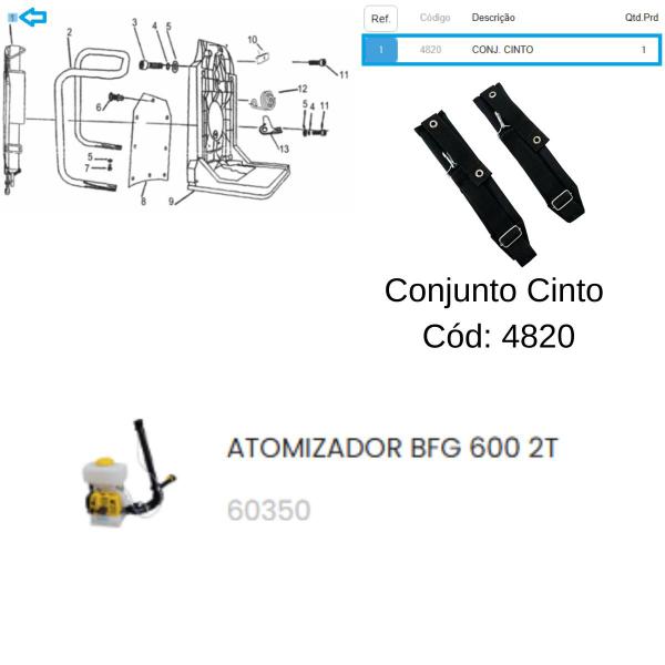 Imagem de Conjunto Cinto Para Atomizador á Gasolina 600 2t Buffalo