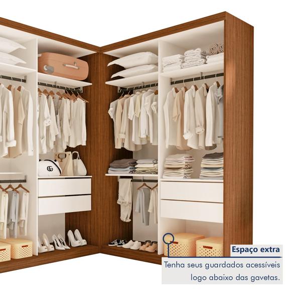 Imagem de Conjunto Closet Casal sem Portas 2 Módulos 6 Gavetas França