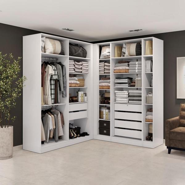 Imagem de Conjunto Closet Kappesberg Adapt Branco 5 Peças 222cm x 205cm