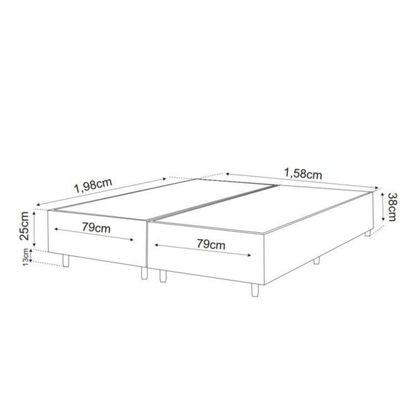 Imagem de Conjunto Colchão Ortopédico e Base Box Queen 68x158x198cm Libia Yescasa Marrom