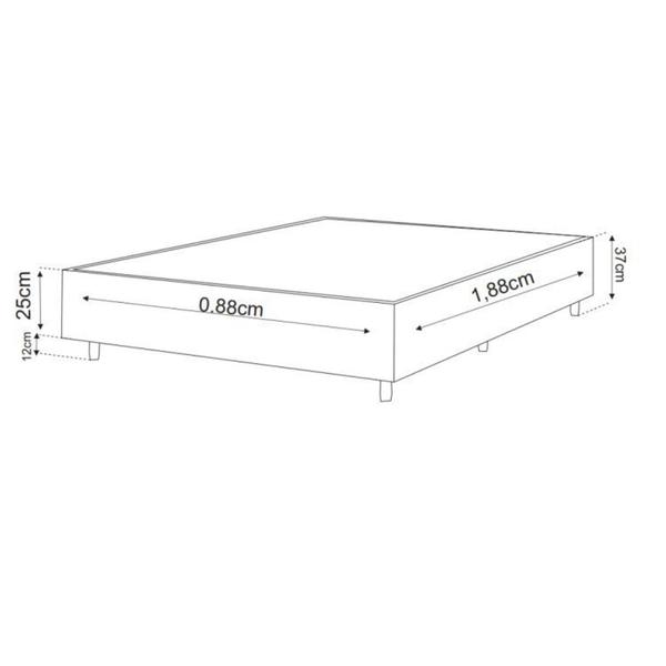 Conjunto Colchão Ortopédico e Base Box Solteiro 71x88x188cm Zady Yescasa Imagem de Conjunto Colchão Ortopédico e Base Box Solteiro 71x88x188cm Zady Yescasa