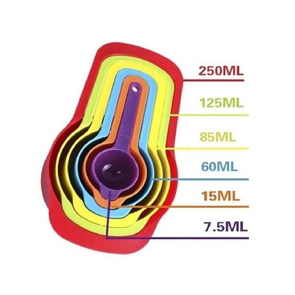 Imagem de Conjunto Colher Xícara Para Medida 6 Peças