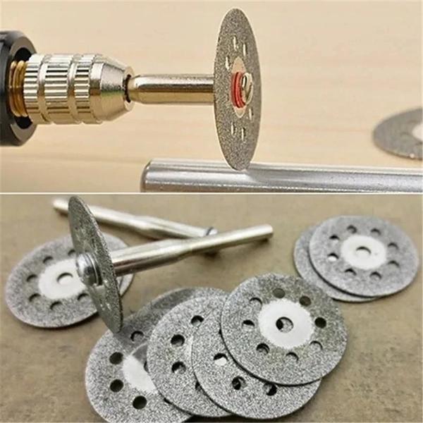 Imagem de Conjunto com 12 Discos de Corte HSS de 22mm para Dremel - Lâminas de Serra