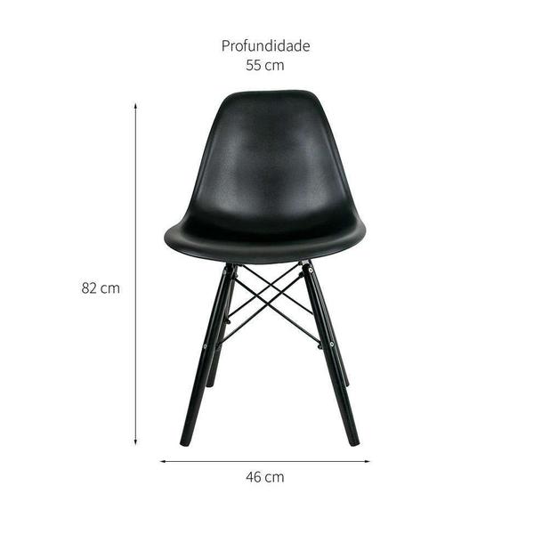 Imagem de Conjunto com 2 Cadeiras Charles Eames Preto