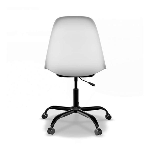 Imagem de Conjunto com 2 Cadeiras de Escritório Secretária Eames Office Branco e Preto