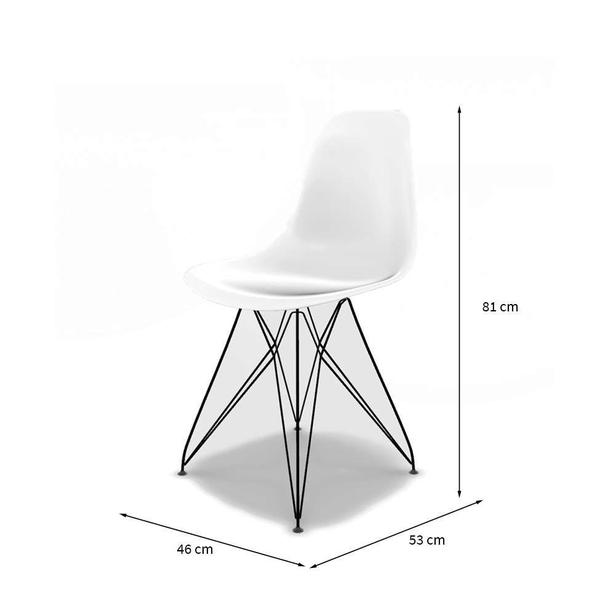 Imagem de Conjunto com 2 Cadeiras Eames Eiffel Branco e Preto