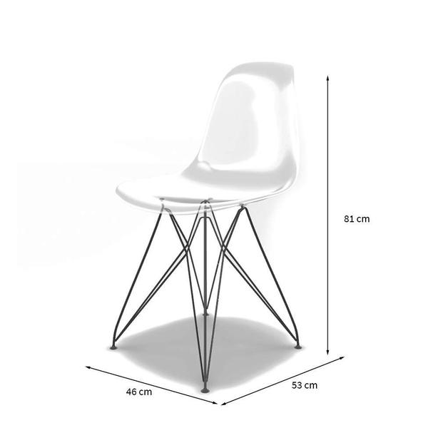 Imagem de Conjunto com 2 Cadeiras Eames Eiffel Transparente e Preto