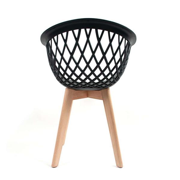 Imagem de Conjunto com 2 Cadeiras Web Wood Preto