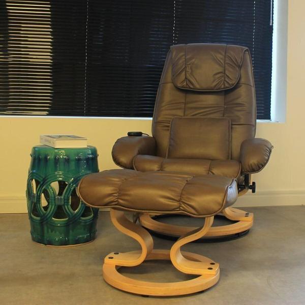 Imagem de Conjunto com 2 Poltronas de Massagem com Apoio para Pés Louisiana Marrom