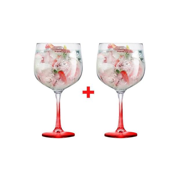 Imagem de Conjunto Com 2 Taças 705Ml Gin E Tônica Vermelha Ruvolo