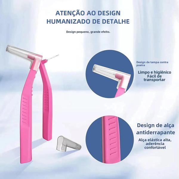 Imagem de Conjunto com 20 Mini Escovas Interdentais Macias - Para Limpeza Dentária e Ortodôntica