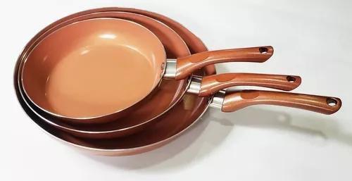 Conjunto com 3 Frigideiras Antiaderentes Panela Cerâmica 5 Peças - KIT3FRIGIDEIRAS Imagem de Conjunto com 3 Frigideiras Antiaderentes Panela Cerâmica 5 Peças