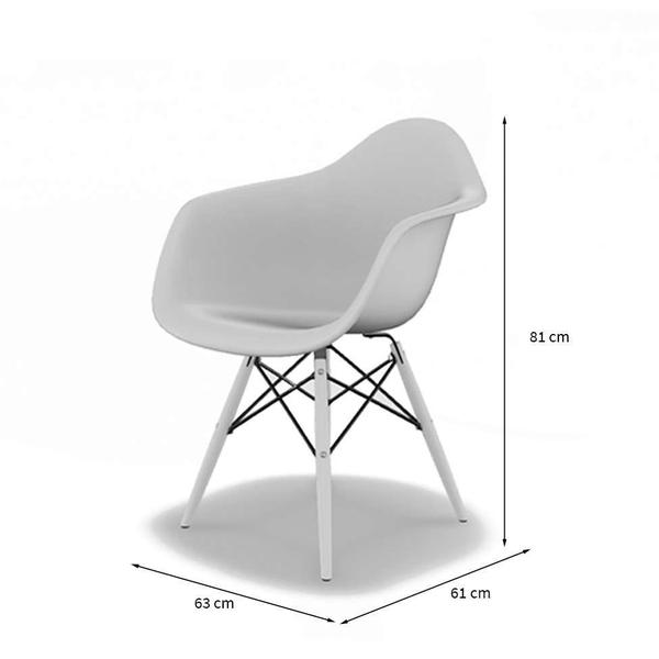 Imagem de Conjunto com 4 Cadeiras Eames Arm DSW Branco