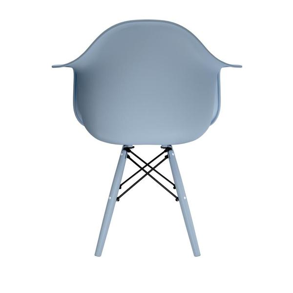 Imagem de Conjunto Com 4 Cadeiras Eames Com Braço Azul Claro Empório Tiffany Base Em Polipropileno