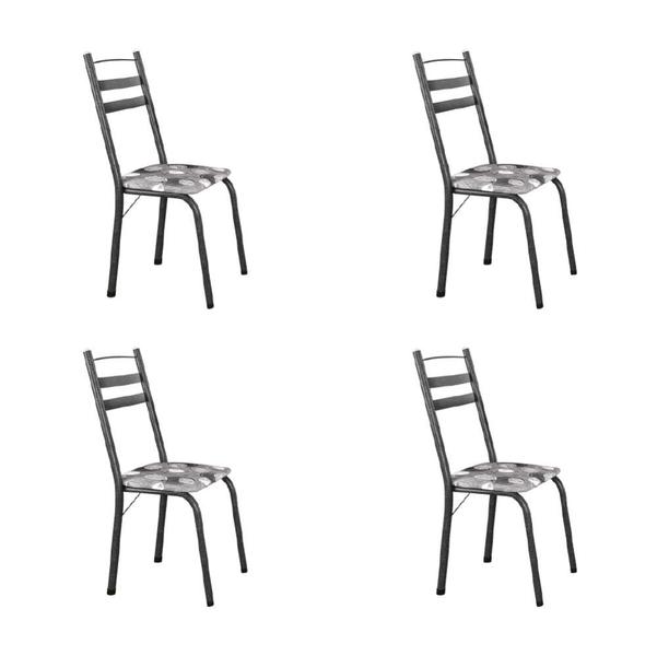 Imagem de Conjunto Com 4 Cadeiras Tubular Itália Artefamol Dark