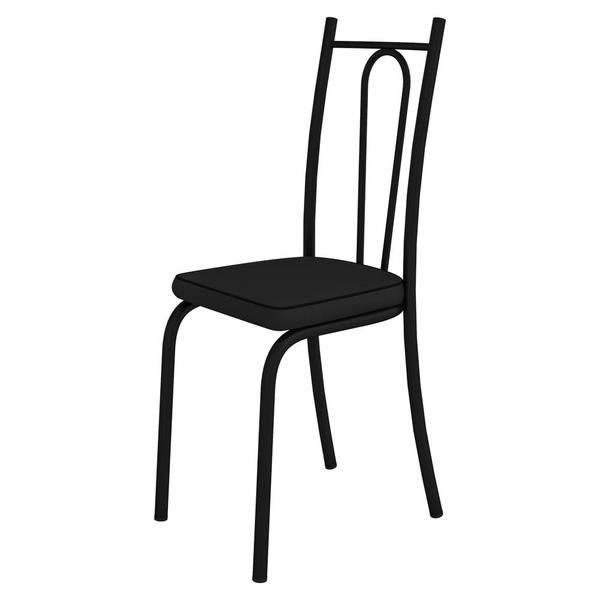 Conjunto Com 6 Cadeiras Tubular Europa 123 Preto Fosco Assento Preto Artefamol Imagem de Conjunto Com 6 Cadeiras Tubular Europa 123 Preto Fosco Assento Preto Artefamol