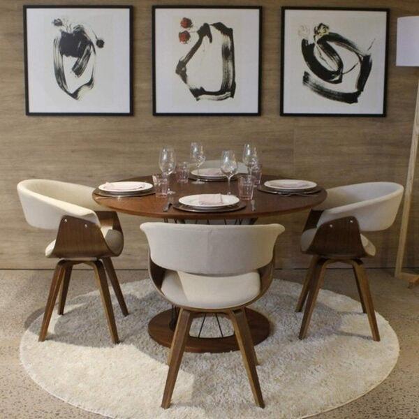 Imagem de Conjunto com 6 Caderias para Sala de Jantar Betina Creme