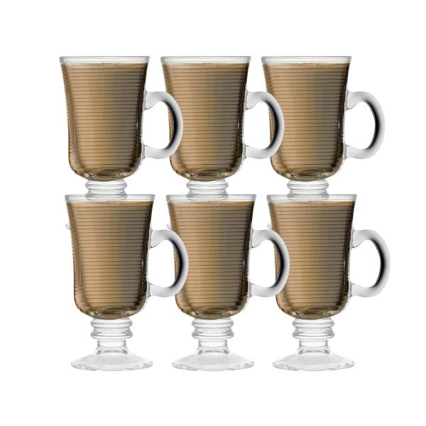 Imagem de Conjunto Com 6 Canecas Fred de Vidro Para Café e Capuccino 240ml - Crisal