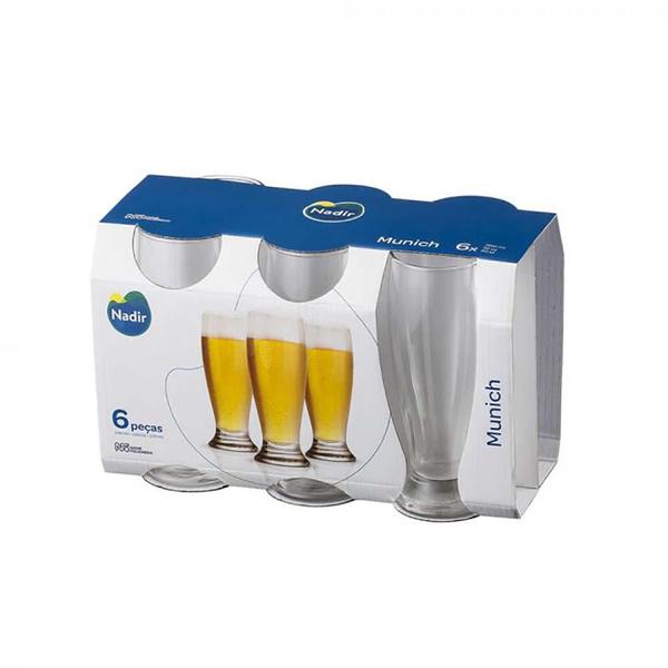 Imagem de Conjunto Com 6 Copos De Vidro Para Cerveja Chopp 300Ml