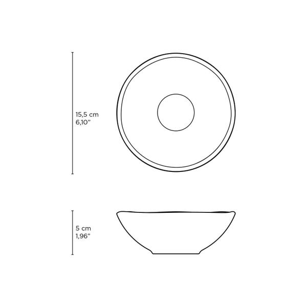 Imagem de Conjunto com 6 Cumbucas Linhas Echo Ø15x5,5cm 370ml