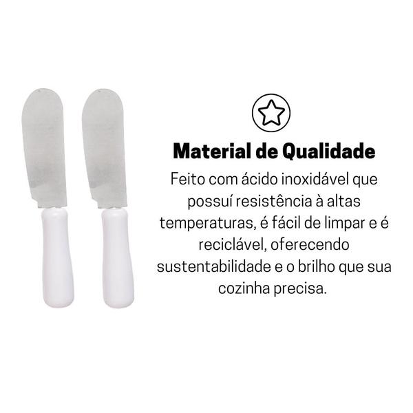 Imagem de Conjunto com 6 Espátulas para Manteiga Cabo Plástico