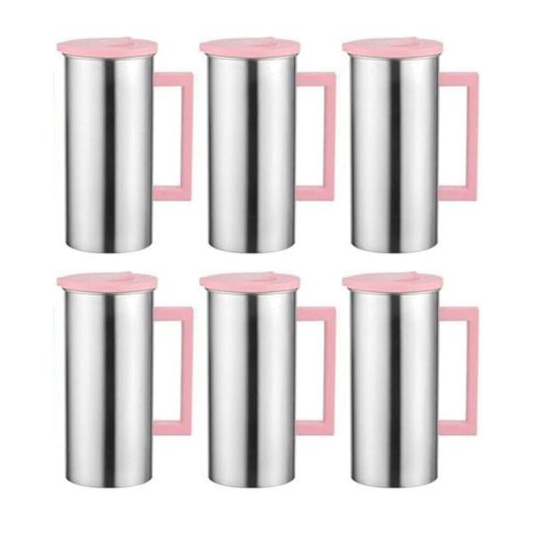 Imagem de Conjunto Com 6 Garrafas Para Bebidas Mantém Fresco Rosa