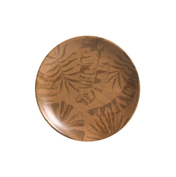 Imagem de Conjunto com 6 Pratos de Sobremesa Coup Palm Tree Terracota Ø21cm - Alleanza Cerâmica