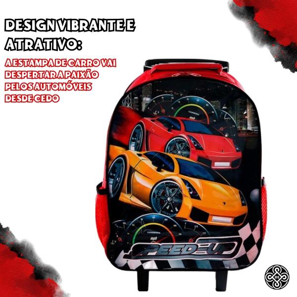 Imagem de Conjunto Com Mochila Lancheira Estojo Infantil Escolar Kit com 3 Peças Princesas Aranha e Carro Carrinho