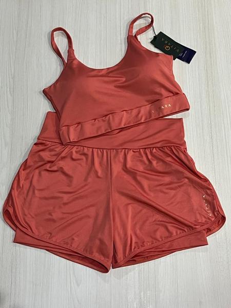 Imagem de Conjunto com Short Duplo e Top, Roupa de Treino Beach Tenis, Academia