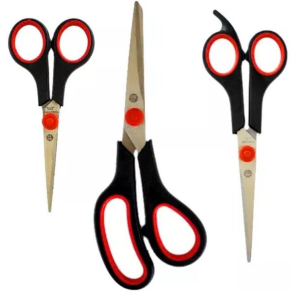 Conjunto Com Três Tesouras Para Costura e Artesanato Pronto Para Uso - Zonne Imagem de Conjunto Com Três Tesouras Para Costura e Artesanato Pronto Para Uso