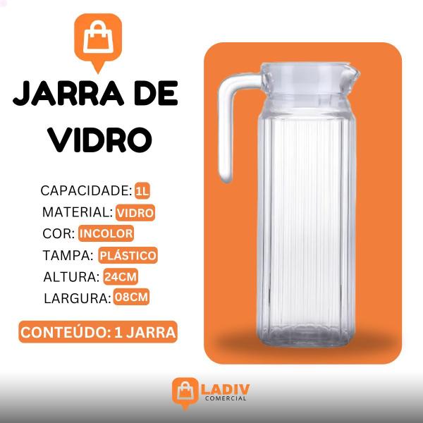 Imagem de Conjunto Completo 12 Pratos Fundo De Vidro + Jarra 1 Litro