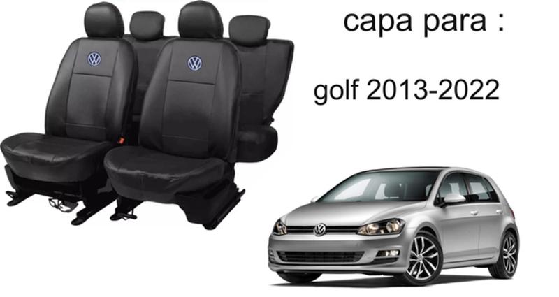 Imagem de Conjunto Completo de Capa de Couro Golf 13-22 + Tapete e Capa de Volante