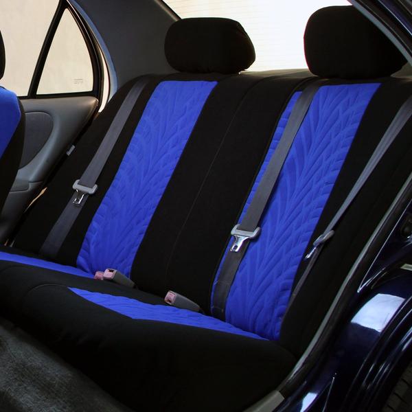 Imagem de Conjunto completo de capas de assento de carro FH Group Premium Cloth Blue