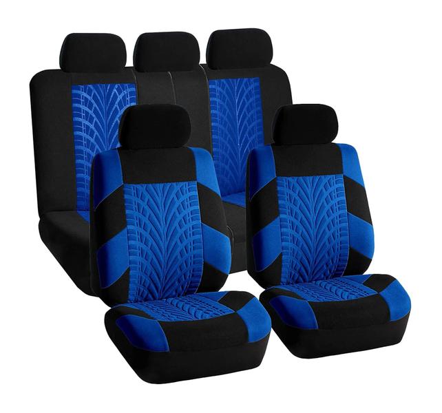 Imagem de Conjunto completo de capas de assento de carro FH Group Premium Cloth Blue