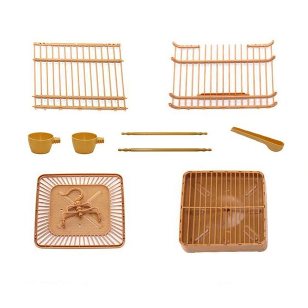 Imagem de Conjunto completo de plástico Bird Cage Wokex Assembly com alimentador e água